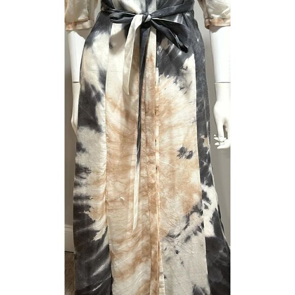 $5490 Gabriela Hearst Daisy Belted Tie-dyed Cashmere and Silk Maxi Dress Size 2 - Picture 7 of 12